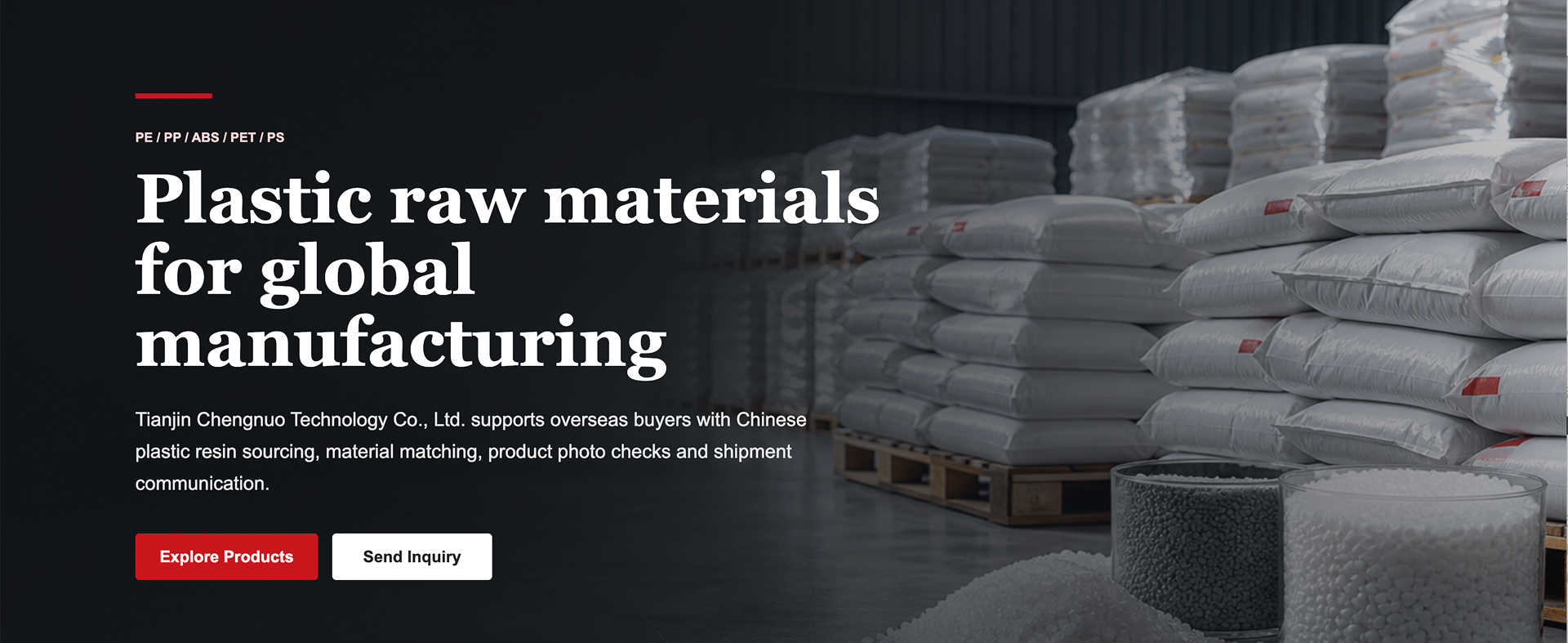 Spółka Tianjin Chengnuo Technology Co., Ltd. wspiera zagranicznych nabywców w zakresie pozyskiwania chińskich żywic plastycznych, dopasowywania materiałów, sprawdzania zdjęć produktów oraz komunikacji związanych z wysyłką.